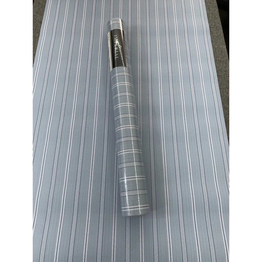 Imperial Blue Ticking Stripe Wallpaper 31327430, 20.5” X 11 Yds.